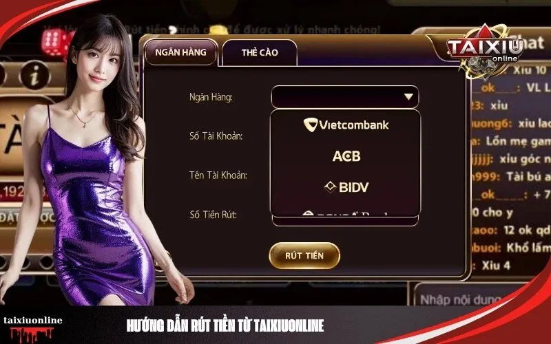 Hướng dẫn rút tiền từ Taixiuonline