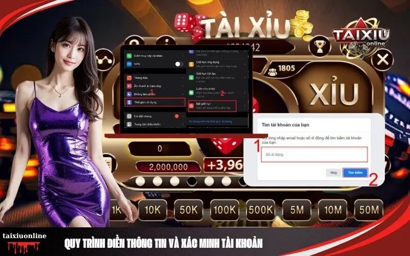 Quy trình điền thông tin và xác minh tài khoản